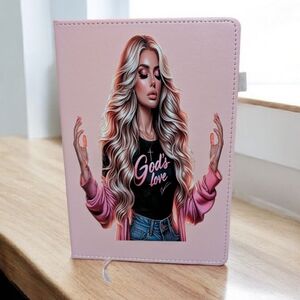 Pink Journal with Fashion Illustration